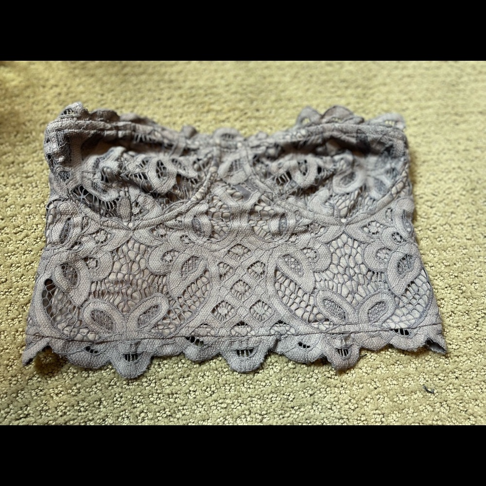 NWOT Free People Lace Bralette - Grey Lilac sz Medium